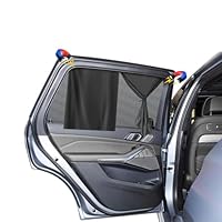 Lociban 2 Stück Sonnenschutz Auto Baby 47 x 69cm, Magnetisch Universal Sonnenblende Auto Netz mit UV Schutz, Doppelschicht Autofenster Sonnenschutzrollos Heckscheibe für Kinder & Haustiere