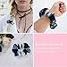 VAFZASC Satin Hair Scrunchies Poker Cards Blue Fire for Hair Elastic Ties Ponytail Holders for Women