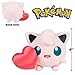 Pokemon Jigglypuff Plush with Heart - 8-Inch Holiday Jigglypuff Plush with Unique Accessory