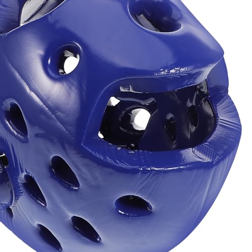 Casco de taekwondo infantil de PU resistente OUNONA color azul 3
