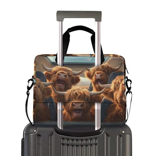 Maletín para portátil con estampado Highland Cow 13-15.6" miniatura 3
