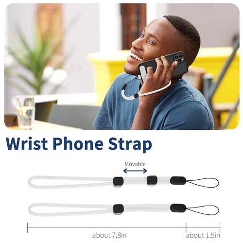 Cell Phone Lanyard 2 Pcs-1 Pcs 30"(Neck Strap×1)+8"(Wrist Strap×1) Black - Photo 10 sur 115