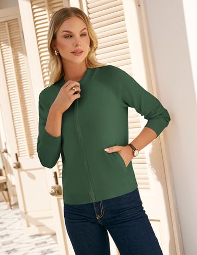 Image of GRACE KARIN Womens Long Sleeve Zip Up Cardigan Sweaters Lightweight Sweater Jacket Knitted Fashion Clothes