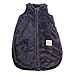günaPOD Baby Sack Unisex Cozy Fleece Sleep Bag with Diaper-Zipper, Charcoal Grey, 3-9 Months