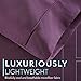 HC Collection California King Sheet Sets, 4 pc Bed Sheets & Pillowcases Set - Machine Washable for Easy Care - Soft & Breathable All Season Microfiber Sheets with Deep Pockets - Purple