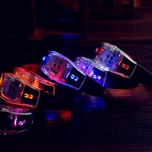 Braccialetto LED Voice nera controllata GUIDATO Braccialetto leggero lampeggiante Lampeggiante Braccialetto Bracciale Barra luminosa Party Home Decoration Decoration Regalo (10 pezzi) Luci di marcia