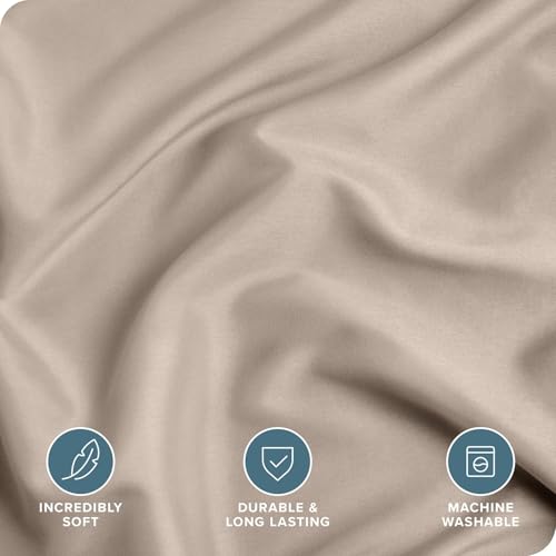 Image of Viewstar Premium Cotton Duvet Cover, King Size 91x101 Inches, 300 Thread Count, Ultra-Soft, Wrinkle-Free, Cotton-Quilt /Comforter Zipper Cover (Beige)
