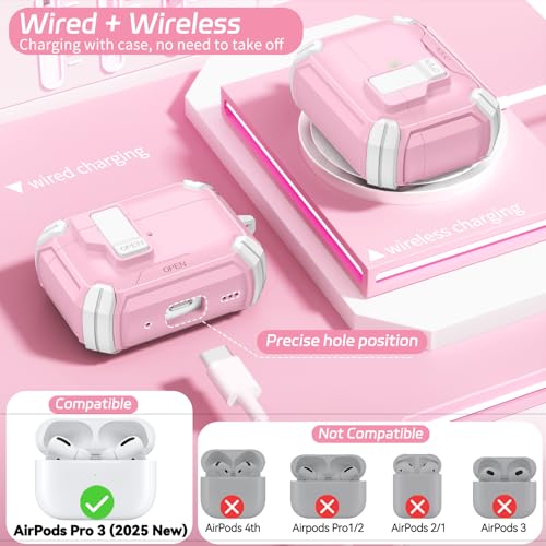 Ekoonpft for Airpods Pro 3 Case with Safety Lock, Compatible with MagSafe by Ekoonpft - Used condition - Image 9