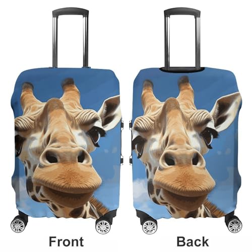 Funny Giraffe Printed Luggage Cover Protector, Fits 18-32 Inch Luggage3