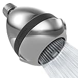 SparkPod 3 Inch Power Pressure Boosting Shower Head - Shower Water Pressure Booster - High Pressure Shower Heads for Low Water Pressure Homes - 3 Rain & Massage Setting Shower Heads (Polished Chrome)