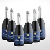 Prosecco Extra-Dry D.O.C. Treviso | Luvit & Lumoè | Idea Regalo | 6 bottiglie da 750 ml | 11% vol. | Offerta Vino Originale Premium | Completo di confezione | Bollicina fine e gusto fruttato.