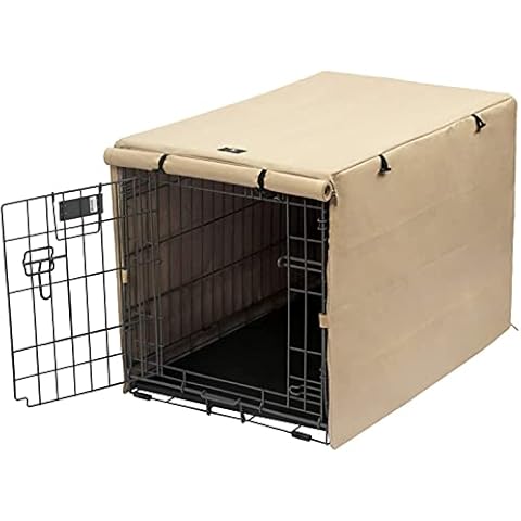 X-ZONE PET Double Door Dog Crate Cover - Polyester Pet Kennel Cover (Fits 24 30 36 42 48 inches Wire Crate) Cover
