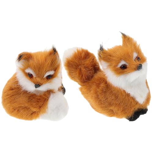 Gatuida 2stücke Plüsch Fuchs Mini Simulation Fuchs Figur Weihnachten...