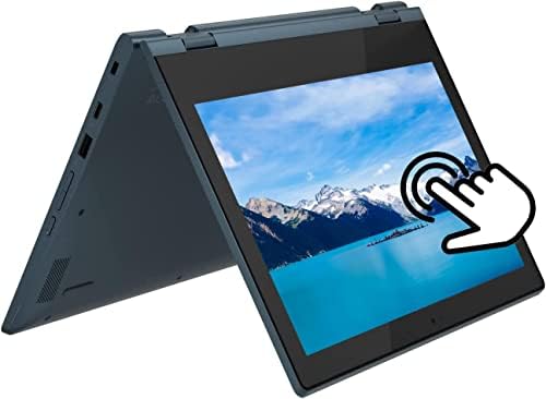 Lenovo Flagship Chromebook 11.6" HD 2 in 1 Touchscreen Laptop Computer, Intel N4020 (up to 2.80 GHz), 4GB RAM, 64GB eMMC, WiFi, Bluetooth, Webcam, Chrome OS, Abyss Blue