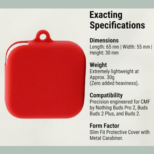 Image of SHISHVIKA Case Cover Compatible for CMF by Nothing Buds Pro 2 / Buds 2 Plus /Buds 2 (Orange, R - Pin)