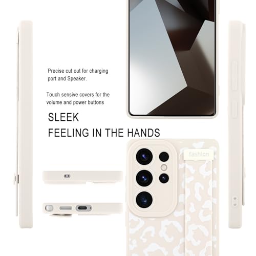 Image of Compatible with Samsung Galaxy S25 Ultra Case with Strap Wrist White
