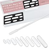 Magnetic Stir Bars with Magnetic Retriever Set, Lab Mixed Size PTFE Magnetic Stirrer Mixer Stir Bars PTFE Stiring Rod, 8x35mm, 8x30mm, 8x28mm, 7x30mm Magnetism for Laboratory Home DIY Project