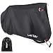 VACNITE Bike Cover Waterproof Outdoor - Large Bicycle Cover for 1 Bike- Heavy Duty 210D Oxford Ripstop Material, Protection from All Weather Conditions for Mountain Bike, Road Bike (Black-Large)