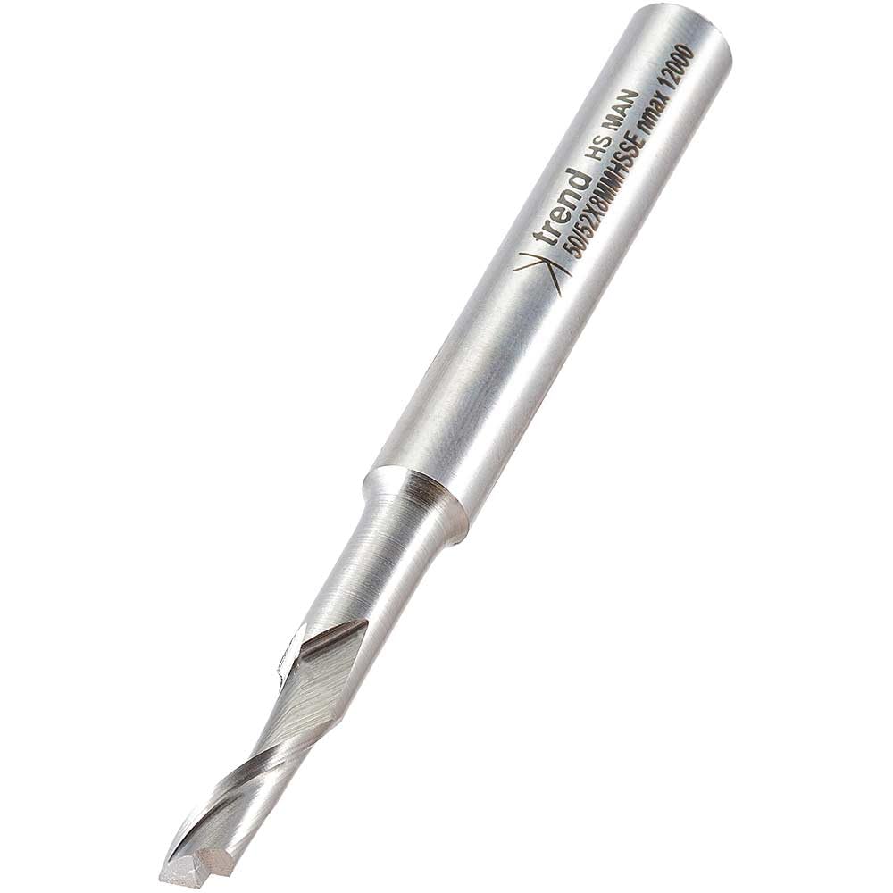 Trend 50/52X8MMHSSE Helical Plunge Cutter 6mm Dia. X 14mm Cut