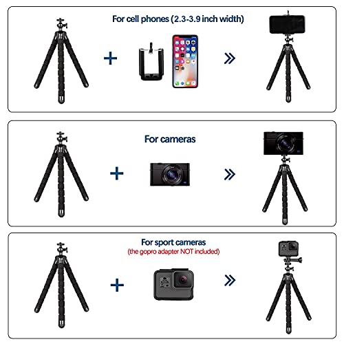 Flexible Phone Tripod With Wireless Remote, Mini Tripod Stand For Iphone 14 13 12 Mini 11 Pro Max Xs Xr X Samsung Android Camera Adjustable Iphone Tripod Stand For Video Recording Vlogging #TOP3