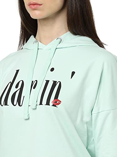 Image of VERO MODA Women's Cotton Hooded Neck Sweatshirt
