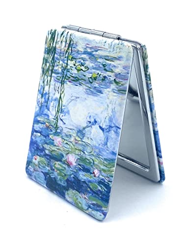 Aeisage Pocket Mirror for Women Small Travel Mirror Magnifying Van Gogh Irises Flower Purse Mirror Compact Unique Gift for Artistic Mom