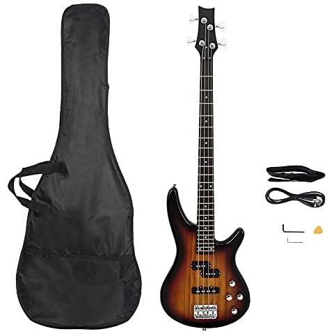Bonnlo Beginner Electric Bass Guitar with Accessories Cover