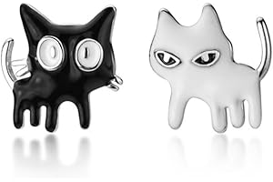 SLUYNZ Sterling Silver Cat Earrings Studs for Women: The Purr-fect Accessory!