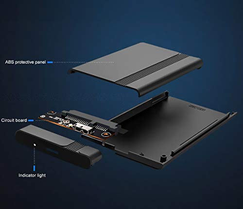 Caja externa USB 3.0 para disco SATA 2.5" sin tornillos miniatura 4