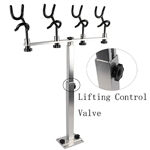 Sure Grip Aluminum Boat Rod Holder Pvc Coated Steel Wire Fishing Pole Holder With Adjustable Height And 360 Degree Rotation #TOP4