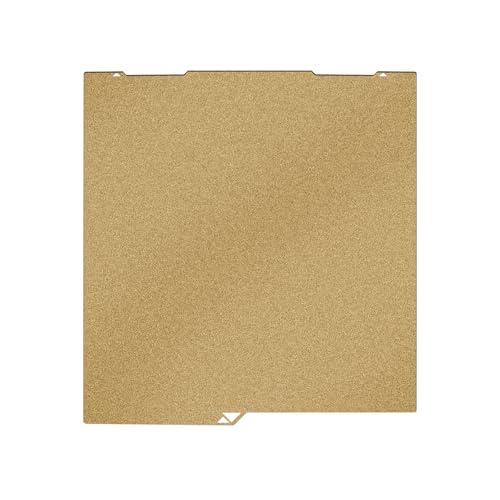 Upgraded 370x370mm K2 Plus Gold Build Plate Double Sided Textured Flexible Spring Steel PEI Sheet Magnetic Printed Bed f