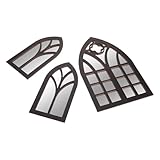 Facile à installer : cette décoration murale en forme d'arche est dotée d'un système de fixation murale simple, idéal pour une rénovation rapide ou pour mettre en valeur des miroirs muraux dans une chambre ou une entrée. miroir effet fenêtre, miroir décoratif mural en forme d'arche