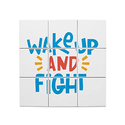Carreaux Céramique Décoratif Haut de Gamme 45,6x45,6cm - Fresque Typographie Graphique Chic