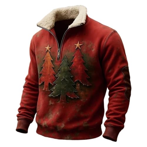 Sweat-shirt imprimé demi-zip pour vos sorties décontractées et week-ends cocooning
