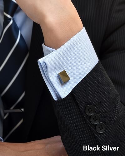 Image of [TAVARAT] Cufflinks for Men cuff links mens Black Silver Light Gold Tps-166
