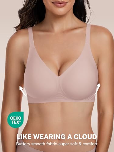 Image of habibee Jelly Bra for Women No Underwire Comfort Seamless Bras Push Up Wireless Bras Full Coverage Bralettes