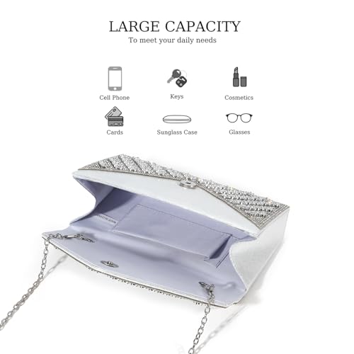 Image of Rhinestone Clutch Purse for Women, Sparkly Evening Handbag