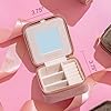 Benevolence LA Plush Velvet Jewelry Box | Travel Jewelry Case Organizer with Mirror | Featured in Oprah's Favorite Things | Best Gifts For Daughter, Girlfriend, Mom | Gifts For Her - Dusty Pink #2
