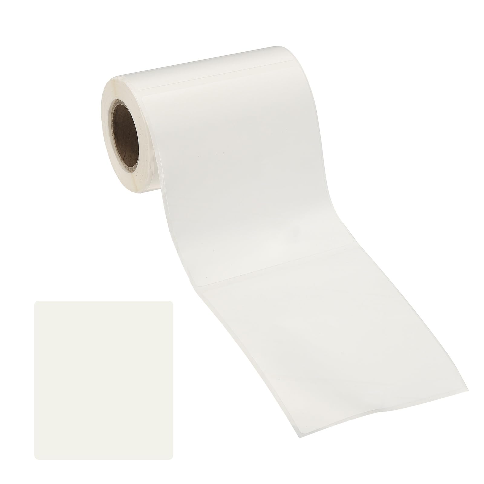 PATIKIL 95 Pcs Thermal Labels, 2.8x3.1 Square Thermal Printer Labels Stickers Self Adhesive Tags Paper 1 Roll Small Waterproof for Printer Small Business Name Tag Barcode, White