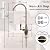 Puroflo Brushed Nickel Reverse Osmosis Faucet, NSF Certified Lead-Free Drinking Water Faucet for Under Sink Water Filtration System, Non-Air Gap Brushed RO Faucet, Filtered Water Faucet FLR-575BN