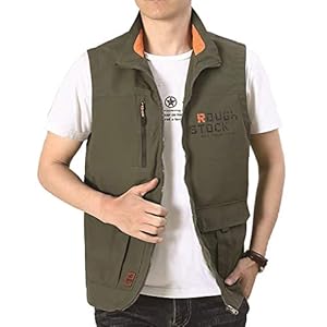 JSY Outdoor paard clip mannen reizen vest dunne leisure sneldrogende vissen multi-pocket vest zomer Bodywarmers (Color…
