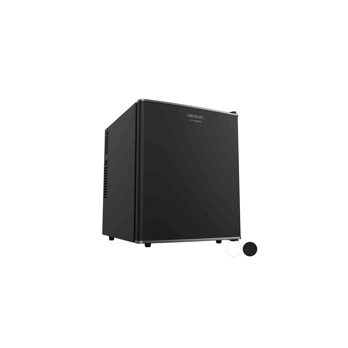 Cecotec MiniBar GrandCooler 10000 Silent Black, de 46 L de capacidad, eficiencia energética A+, tecnología termoeléctrica, silencioso, luz LED interior y sistema Auto Defrost