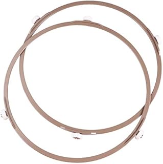 DOITOOL 2pcs Microwave Turntable Ring Microwave Oven Tray Support Glass Plate Rotating Roller Ring 1.4cm