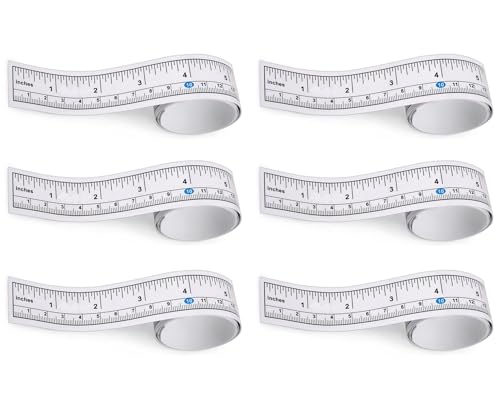 Sandhill Tools Self Adhesive Measuring Ruler Tape 36 inches/90cm, Double Scale Large and Clear Markings in Inches/cm for Sewing, Drafting and Work Bench Ruler (6 Pack)