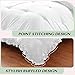 HARBOREST Queen Comforter Set White - Ruffle Comforter for Queen Size Bed, Fluffy Queen Size Comforter Set for All Seasons, 3 Pieces(1 Comforter & 2 Pillow Shams)