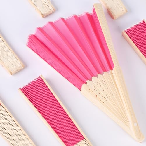 Johouse 12Pcs Folding Fabric Fans thumb #7