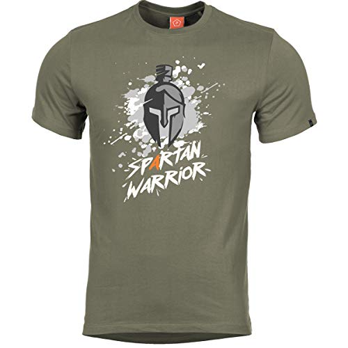Pentagon Uomo Ageron Spartan Warrior T-Shirt Oliva...