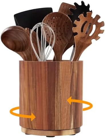 Soporte de Madera para Utensilios de Cocina, Organizador Utensili...
