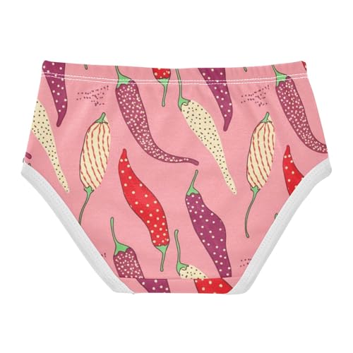 Dot Chili Pink Girl Panties Cute Toddler Underwear Floral Cotton Animals Briefs Girls Undies 2t2