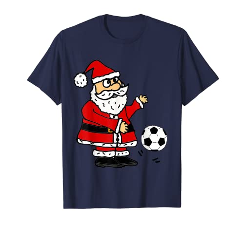 SmileteesXmasa Père Noël amusant jouant au football T-Shirt